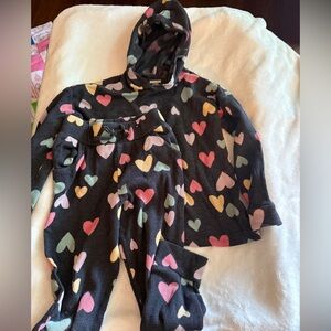 Garanimals Black Outfit with Colorful Hearts